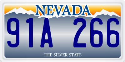 NV license plate 91A266