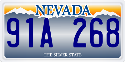 NV license plate 91A268