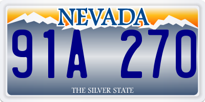 NV license plate 91A270