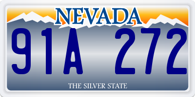 NV license plate 91A272