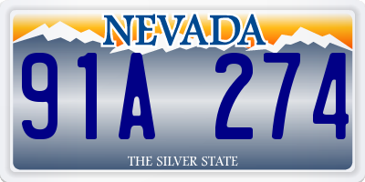 NV license plate 91A274