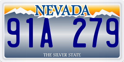 NV license plate 91A279