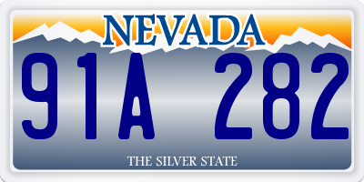 NV license plate 91A282