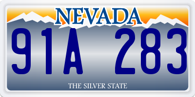 NV license plate 91A283