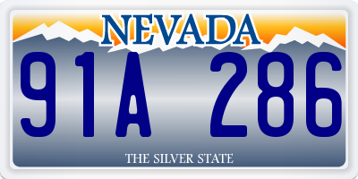 NV license plate 91A286