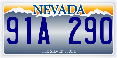 NV license plate 91A290