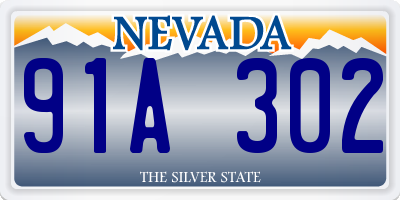 NV license plate 91A302