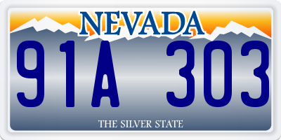 NV license plate 91A303