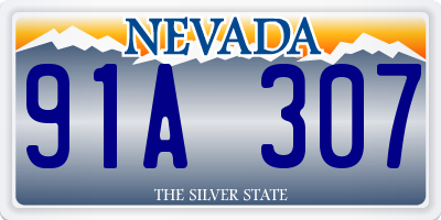 NV license plate 91A307