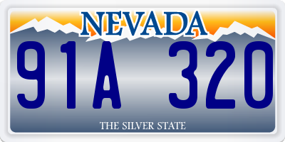 NV license plate 91A320