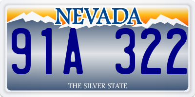 NV license plate 91A322