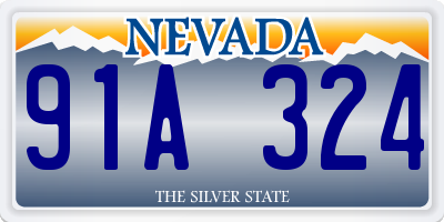 NV license plate 91A324