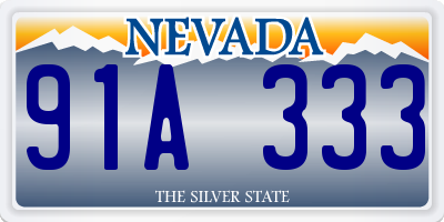 NV license plate 91A333