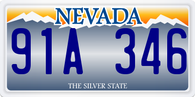 NV license plate 91A346