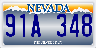 NV license plate 91A348