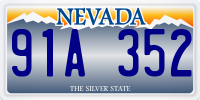 NV license plate 91A352