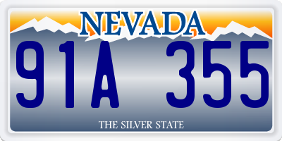 NV license plate 91A355