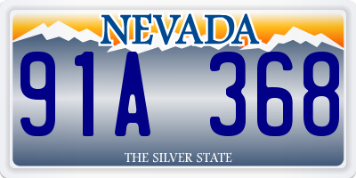 NV license plate 91A368