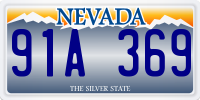 NV license plate 91A369