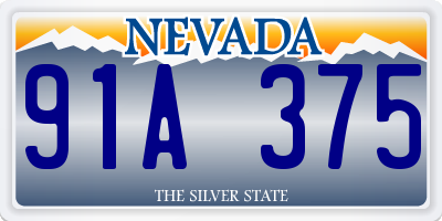 NV license plate 91A375