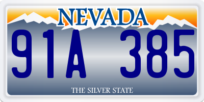 NV license plate 91A385