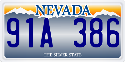 NV license plate 91A386