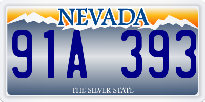 NV license plate 91A393