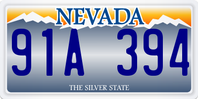 NV license plate 91A394