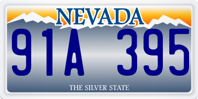 NV license plate 91A395