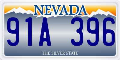 NV license plate 91A396