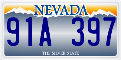 NV license plate 91A397