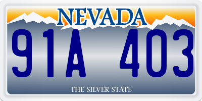 NV license plate 91A403