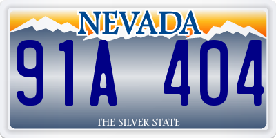 NV license plate 91A404