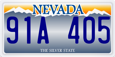 NV license plate 91A405