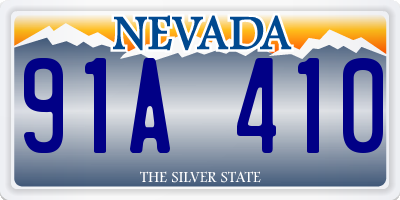 NV license plate 91A410