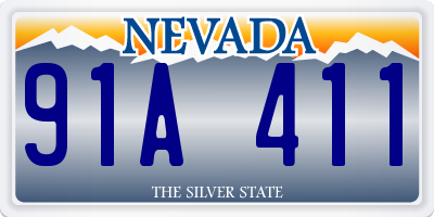NV license plate 91A411