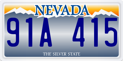 NV license plate 91A415