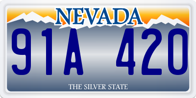 NV license plate 91A420