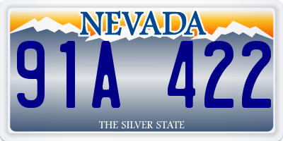 NV license plate 91A422