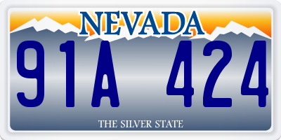 NV license plate 91A424