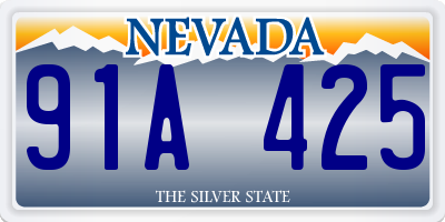 NV license plate 91A425