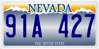 NV license plate 91A427