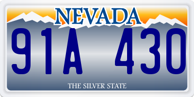 NV license plate 91A430