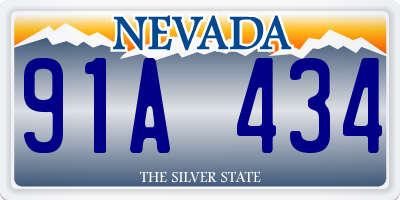 NV license plate 91A434