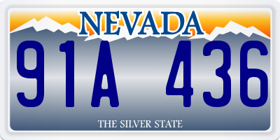 NV license plate 91A436