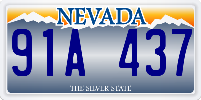 NV license plate 91A437