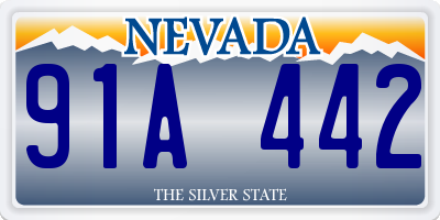 NV license plate 91A442