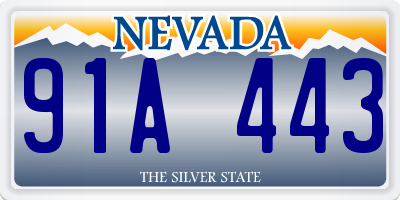 NV license plate 91A443