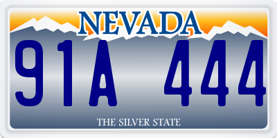 NV license plate 91A444