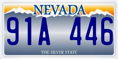 NV license plate 91A446